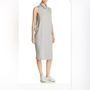 Eileen Fisher Gray Jumper Dress with Tunnel Collar  L